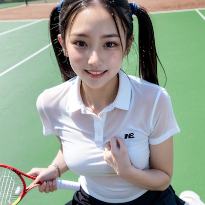 テニス部女子高生２