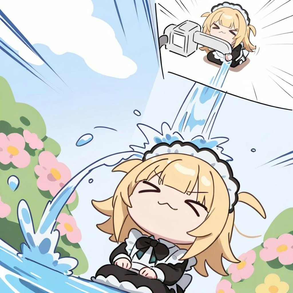水 浴 び チ ャ レ ン ジ💧💧