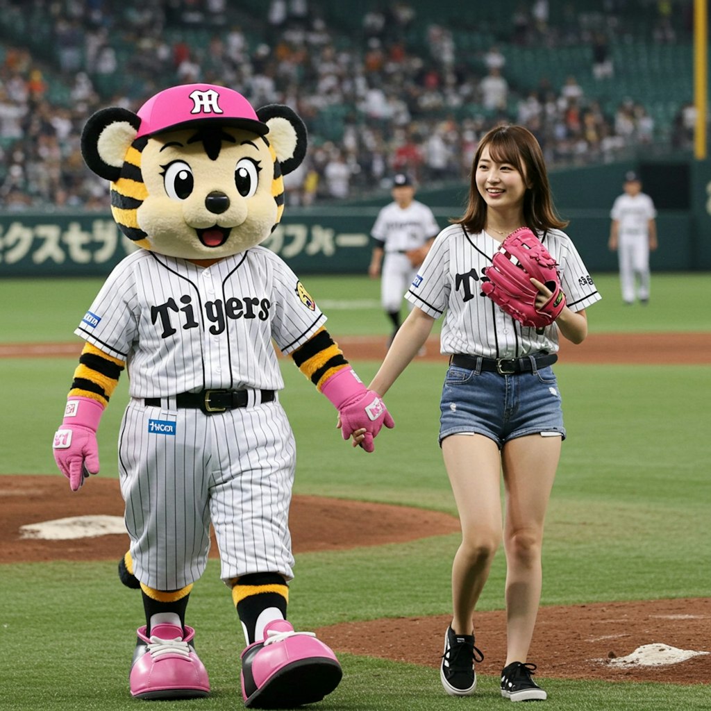 タイガース　始球式