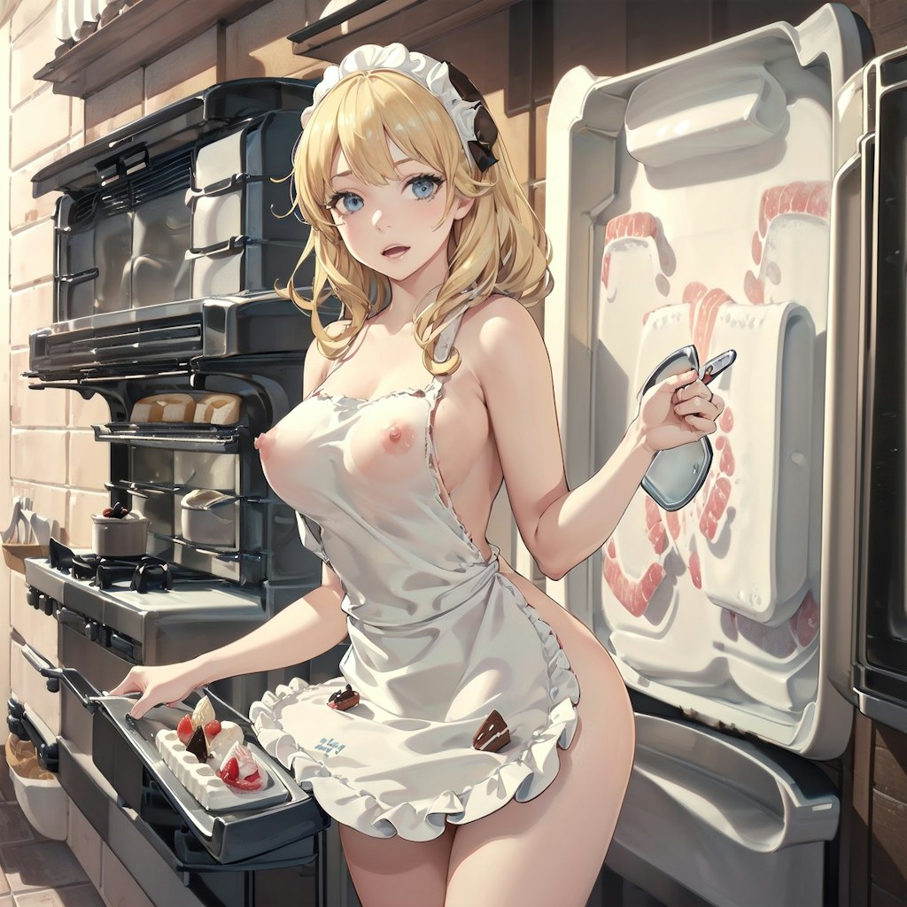 透けエプロン，see-through apron