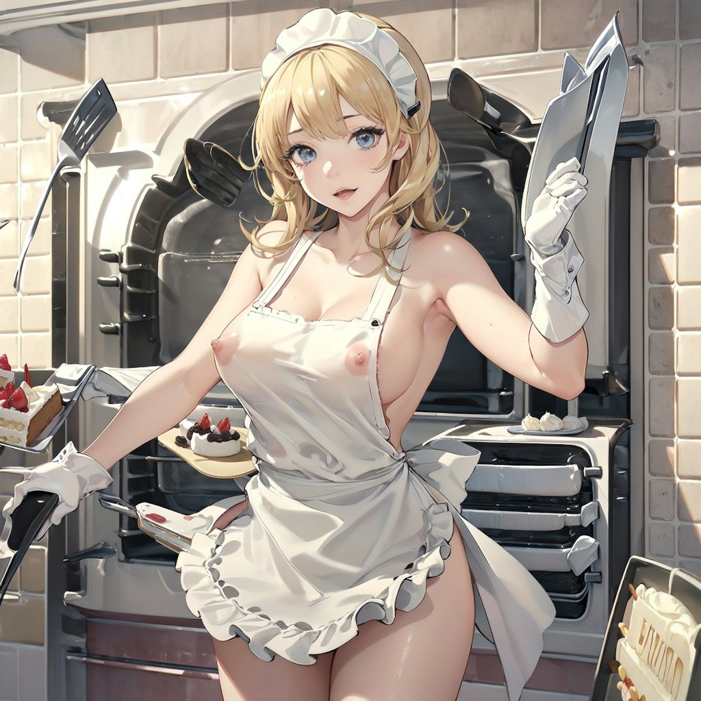 透けエプロン，see-through apron