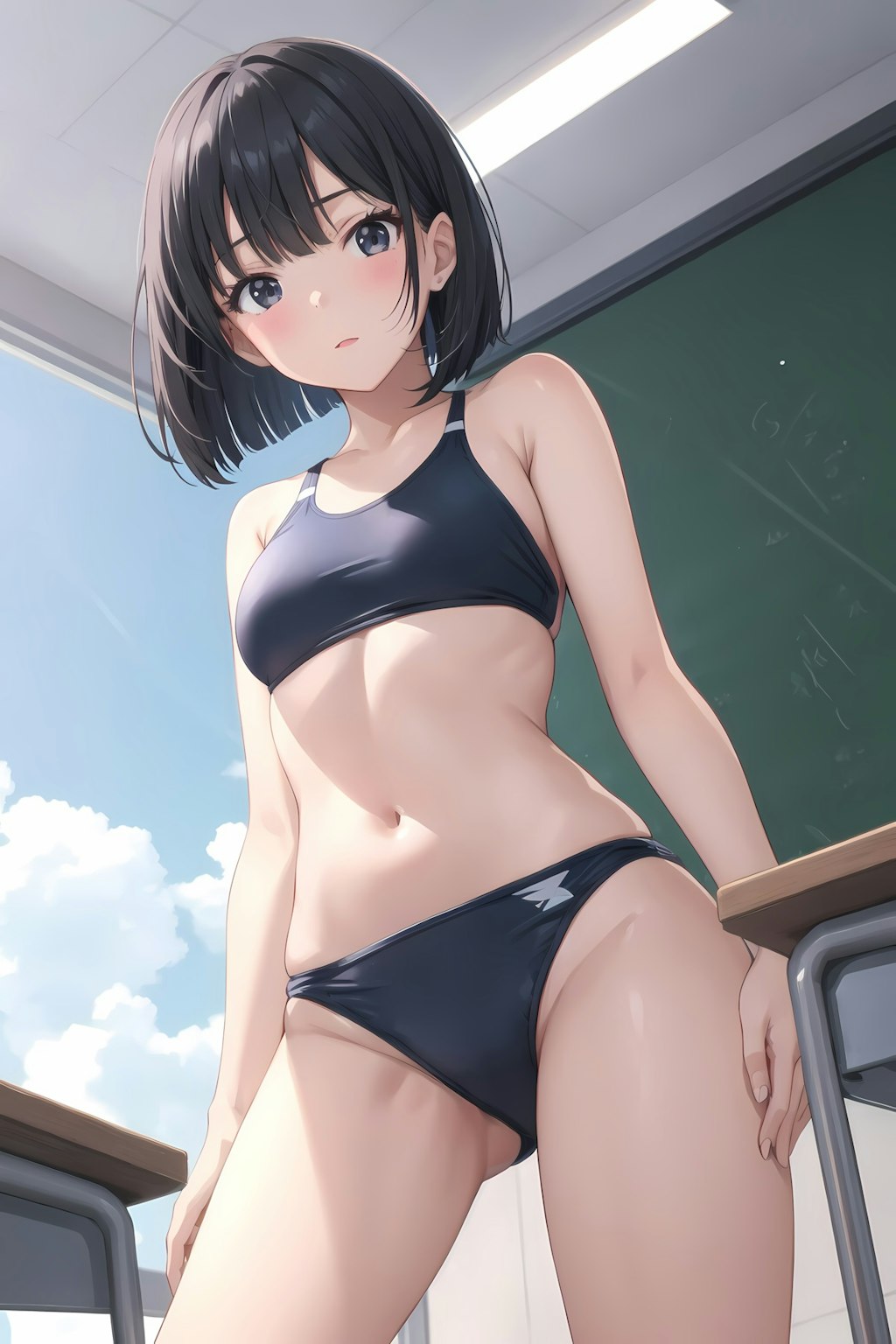 水着の人（教室）