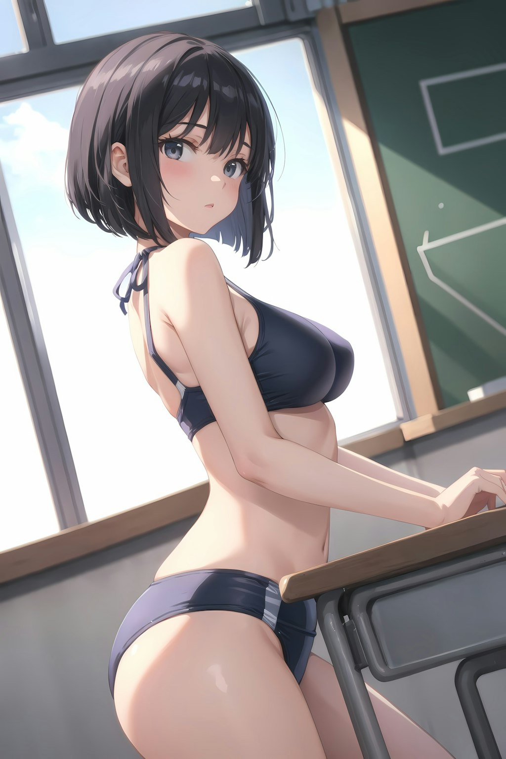水着の人（教室）