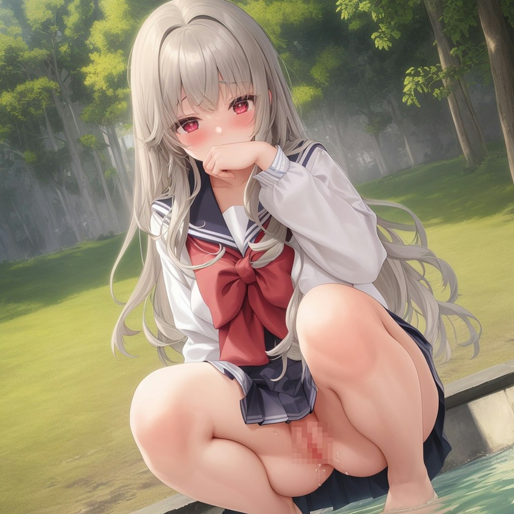 銀髪放尿娘ちゃん４４