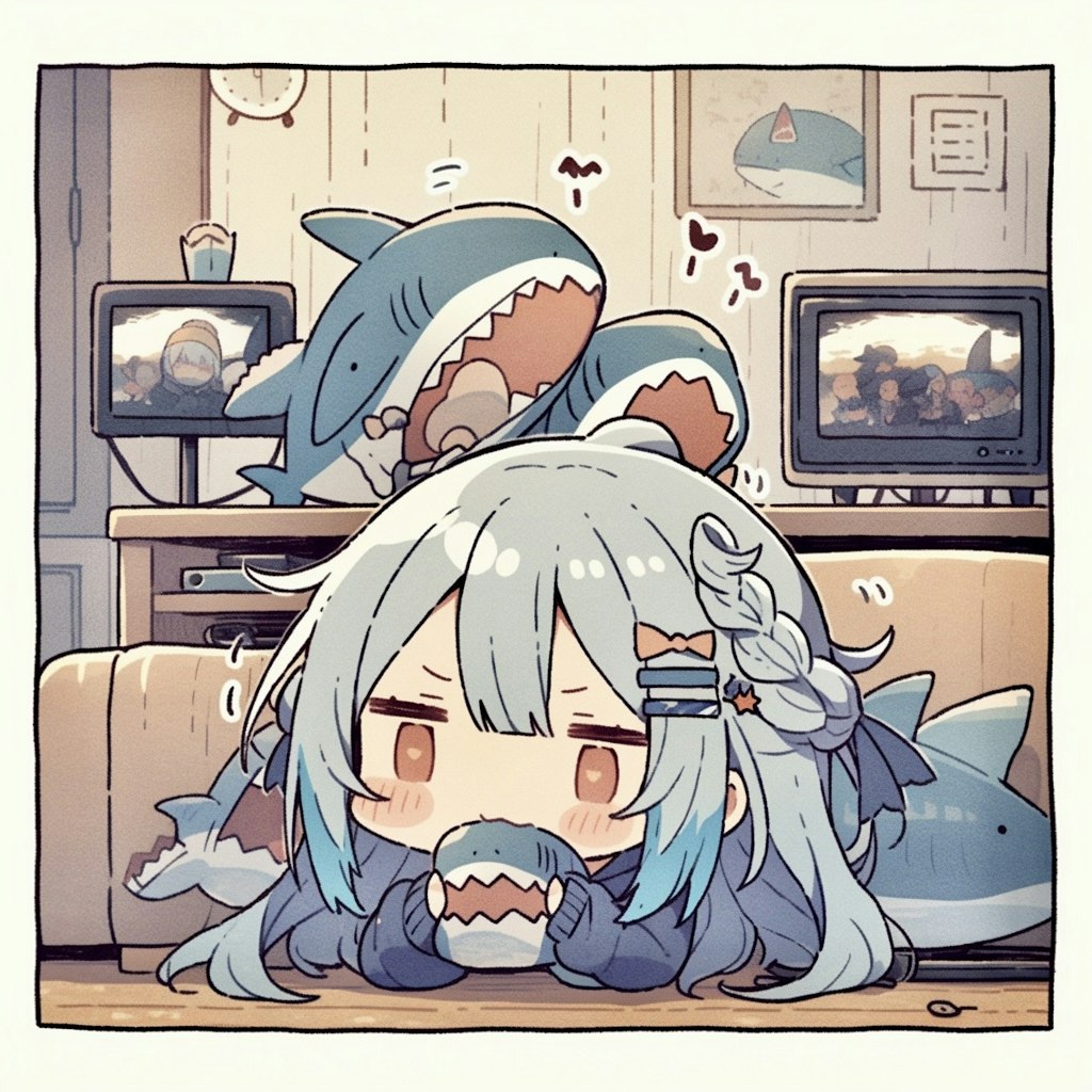 暖炉で暖まろう🦈