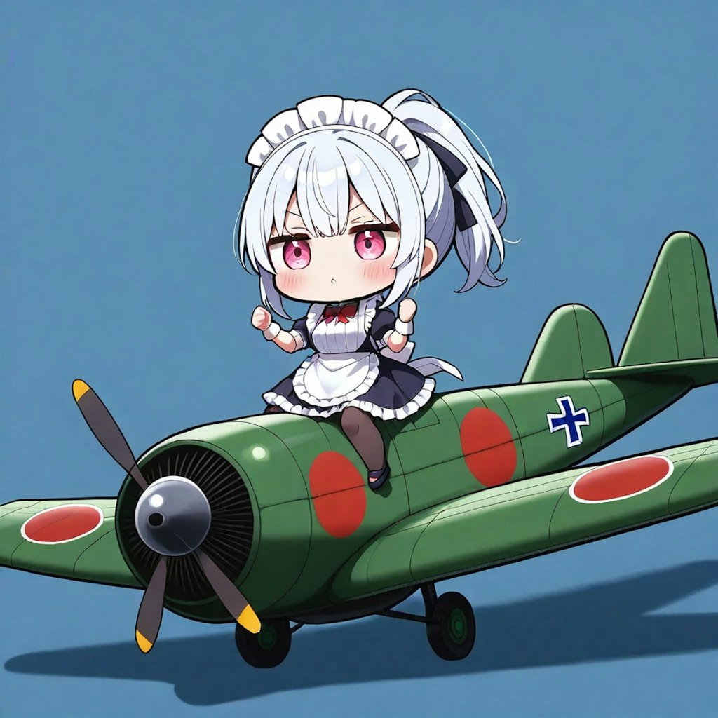 メイドさんと飛行機