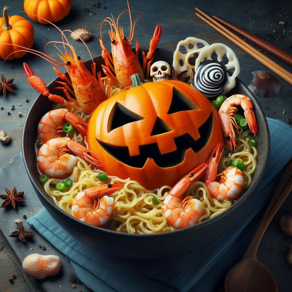 ハロウィンseafood noodle