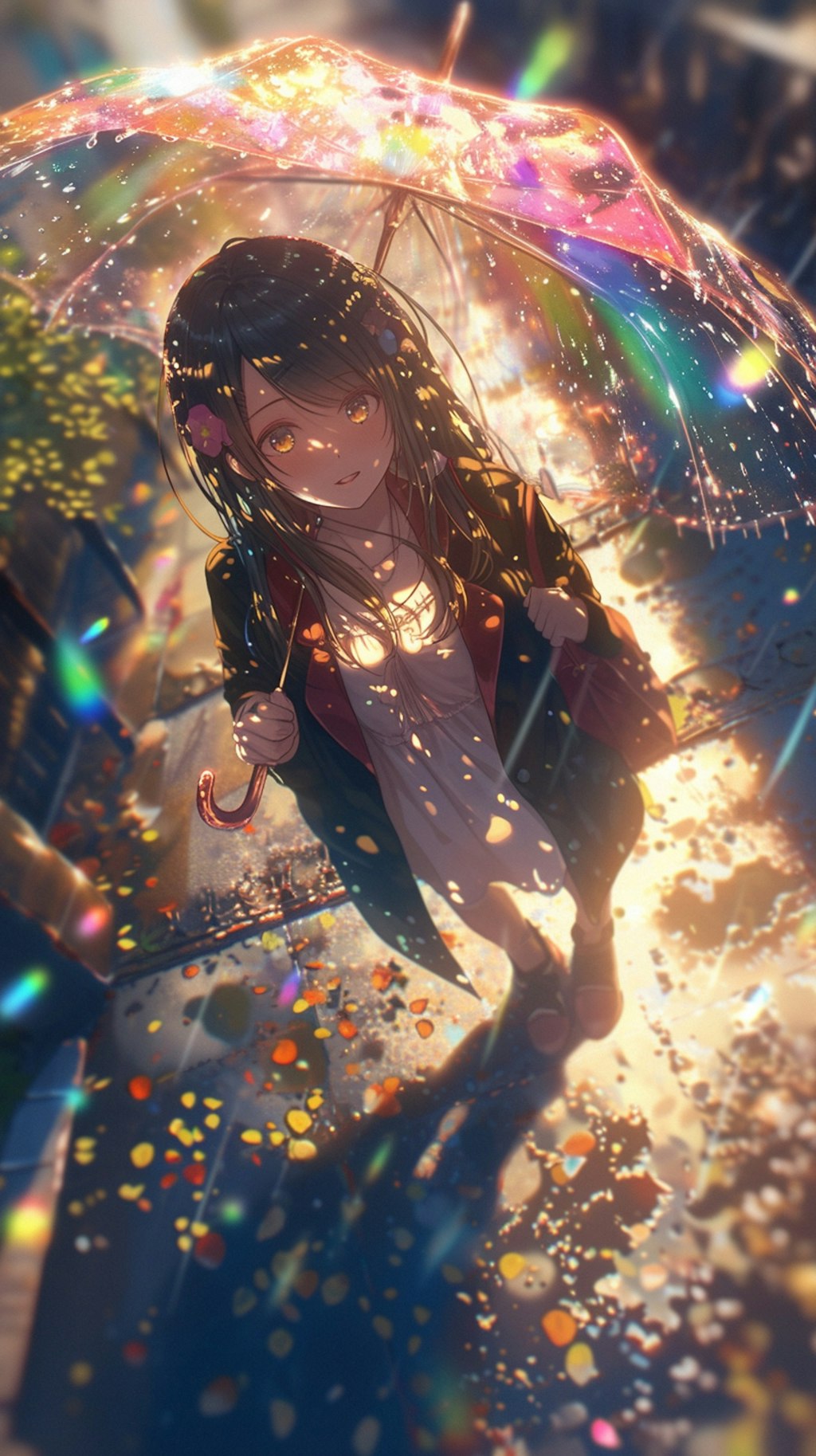 Rainbow prism light