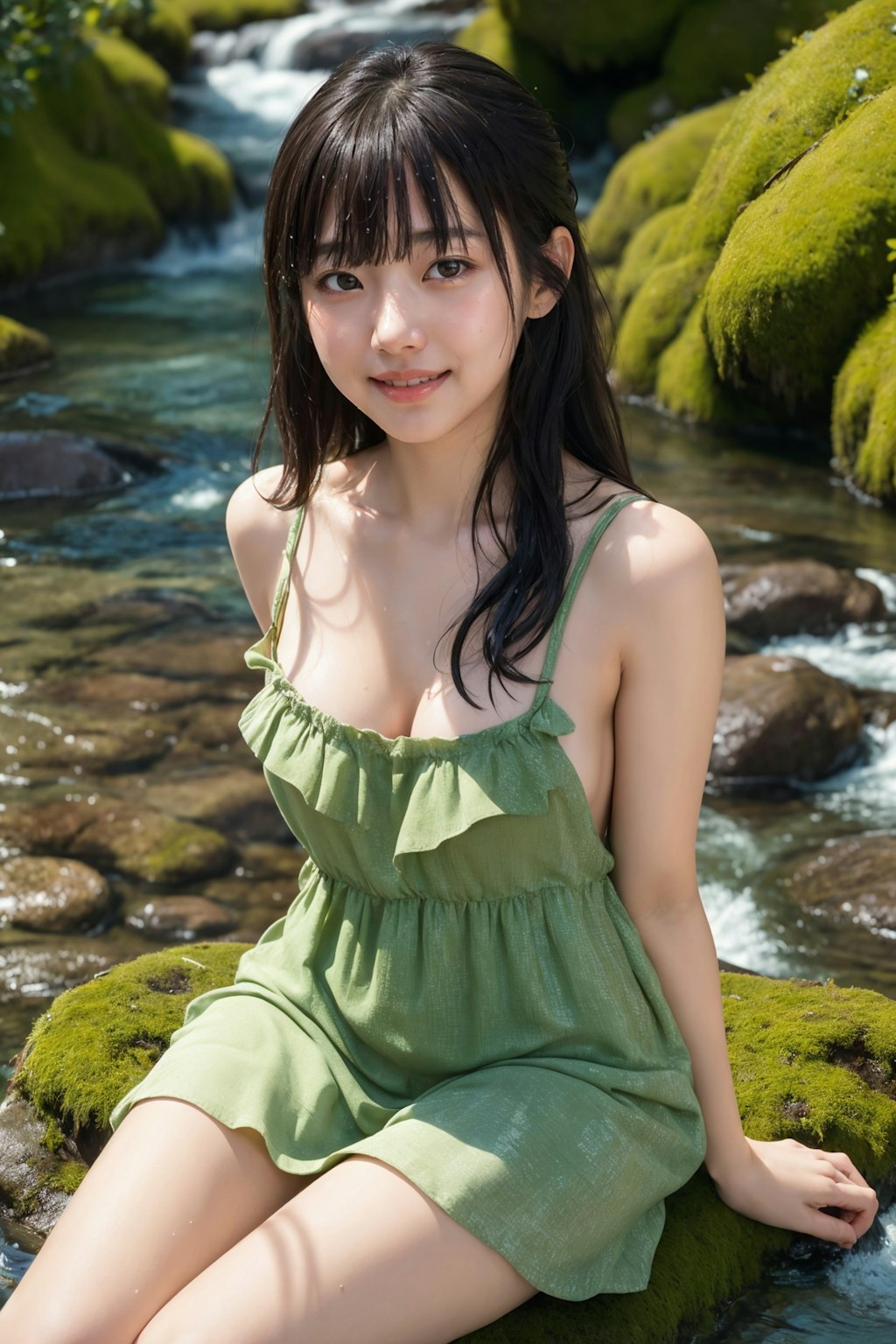 川で涼む No.1