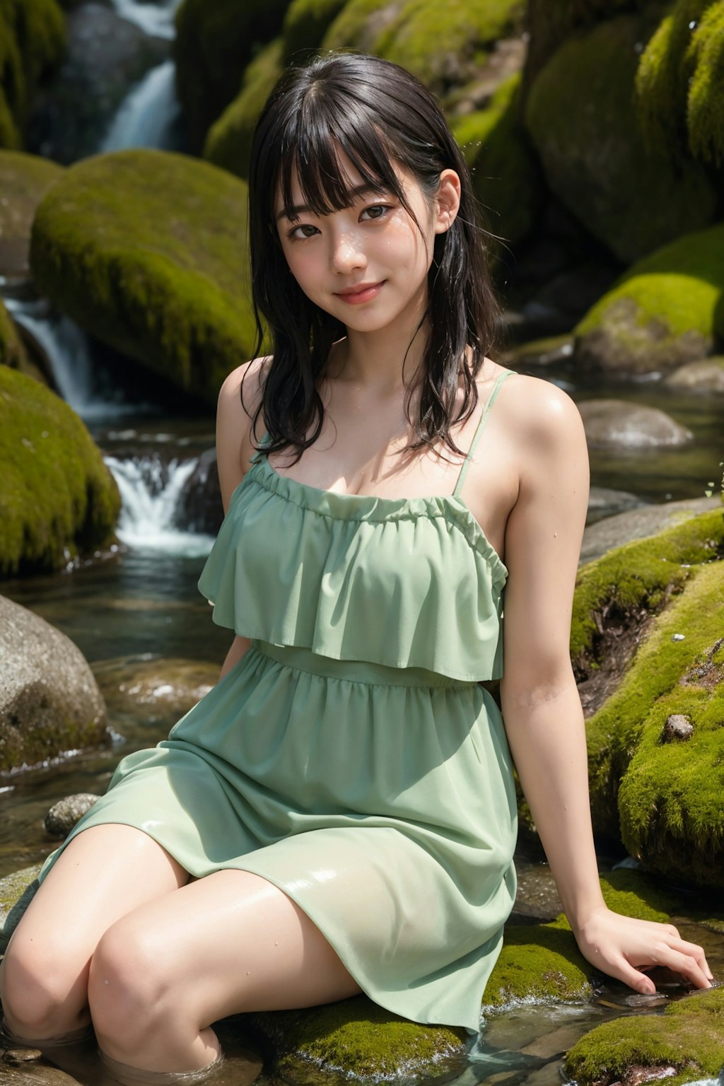 川で涼む No.1