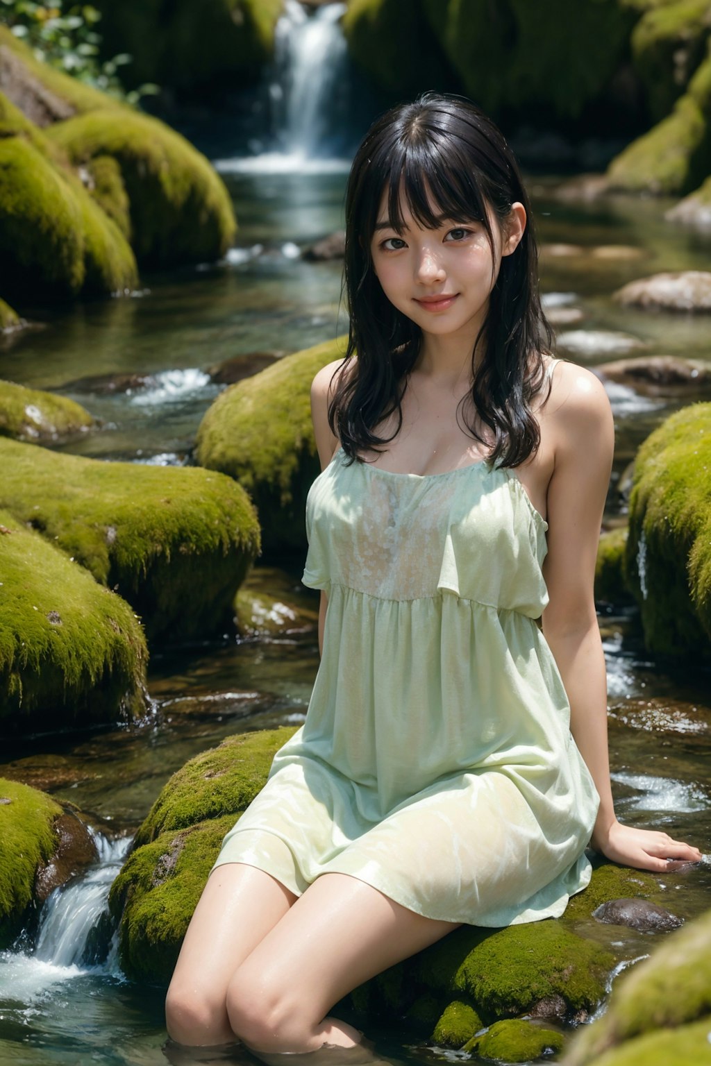 川で涼む No.1