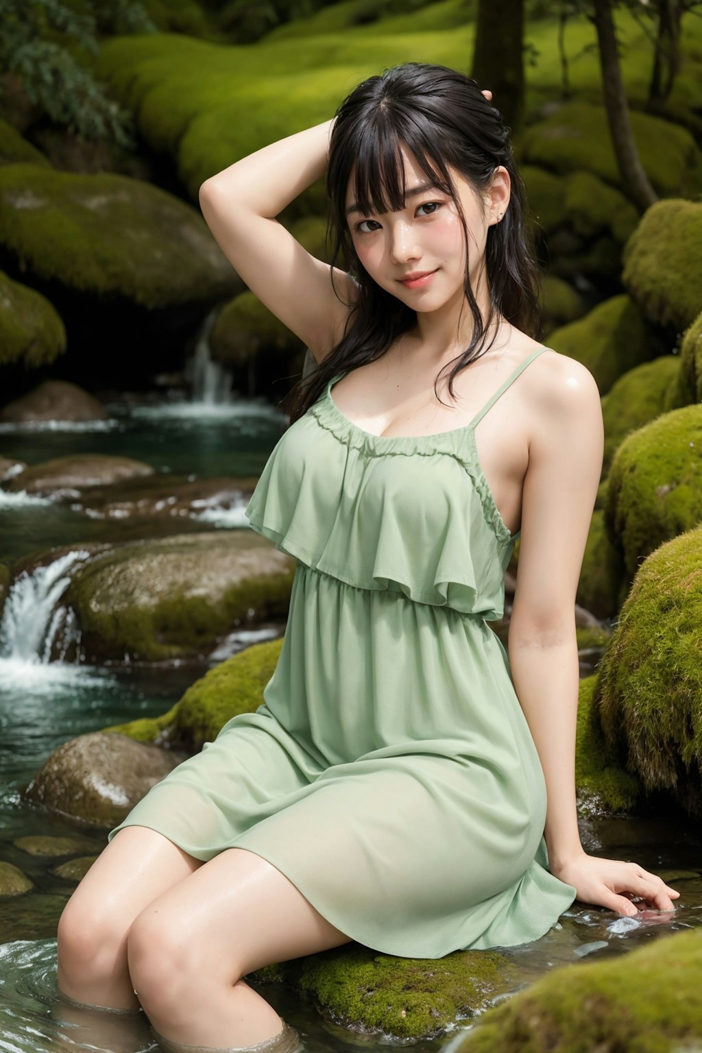 川で涼む No.1