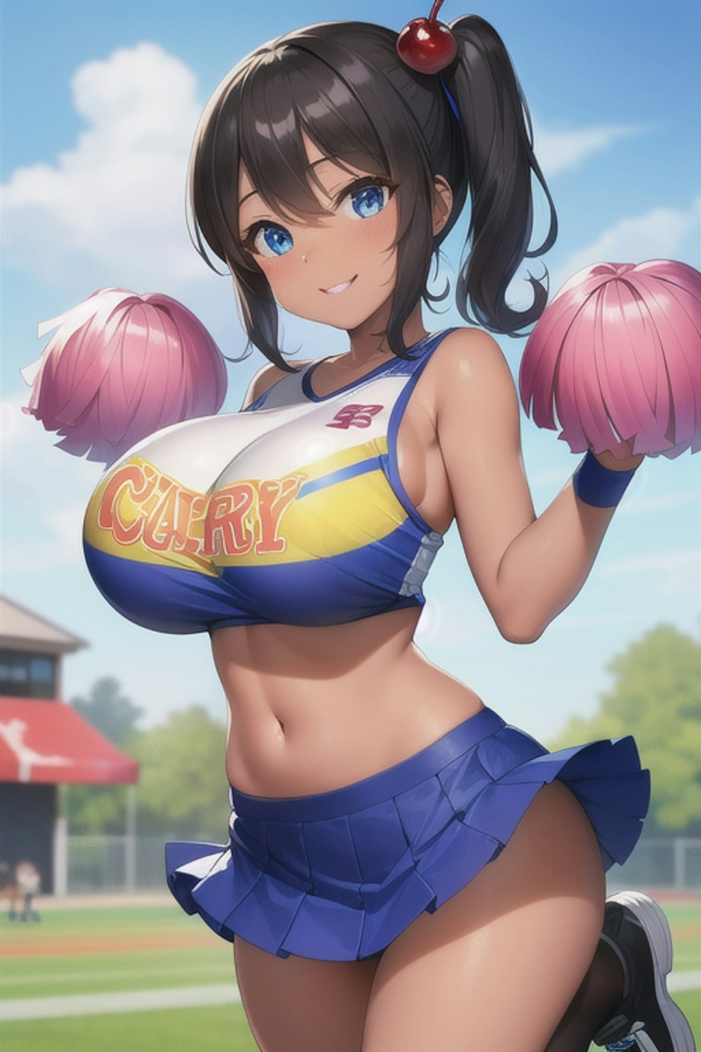 黒髪サイド爆乳ちゃん4