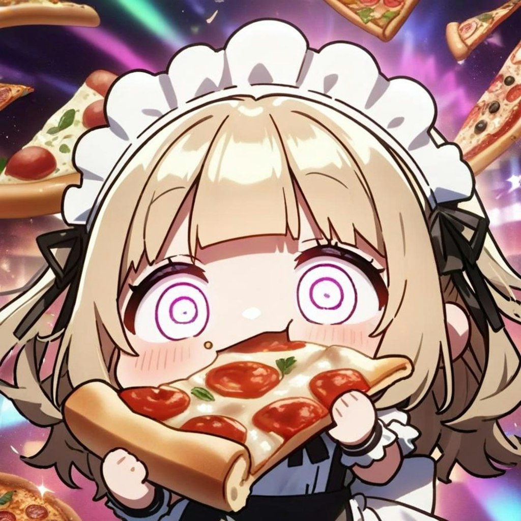 🍕2周年なので己を解放してみたらおピッツァでガン〇マリしちゃった系メイドちゃん🍕