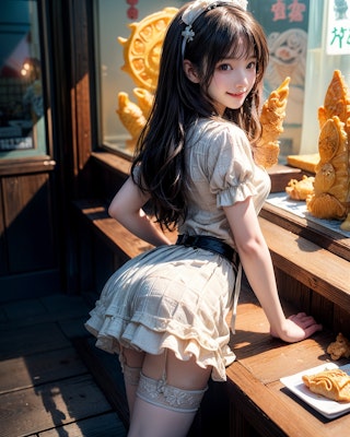 Waitress at a Taiyaki Ice Cream shop ーご注文は？ー