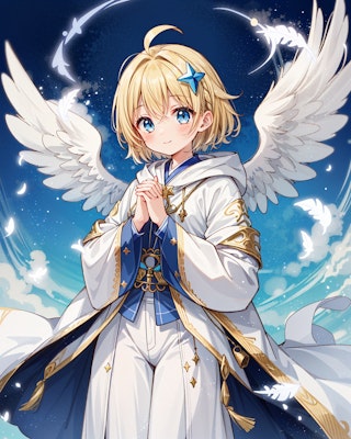 青空と天使の羽根とシスター