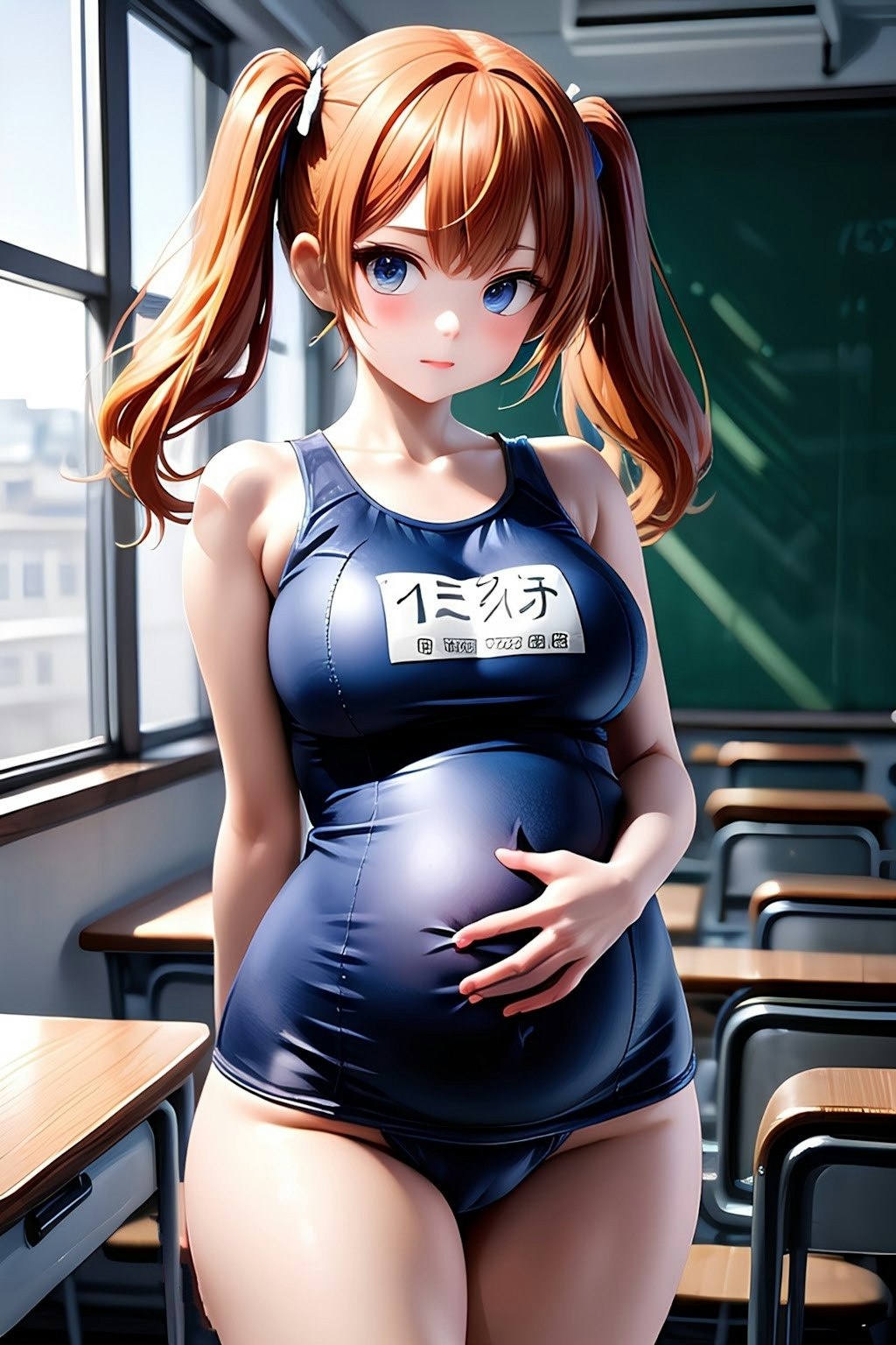 スク水妊婦さん