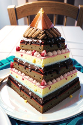 ピラミッド型ケーキ