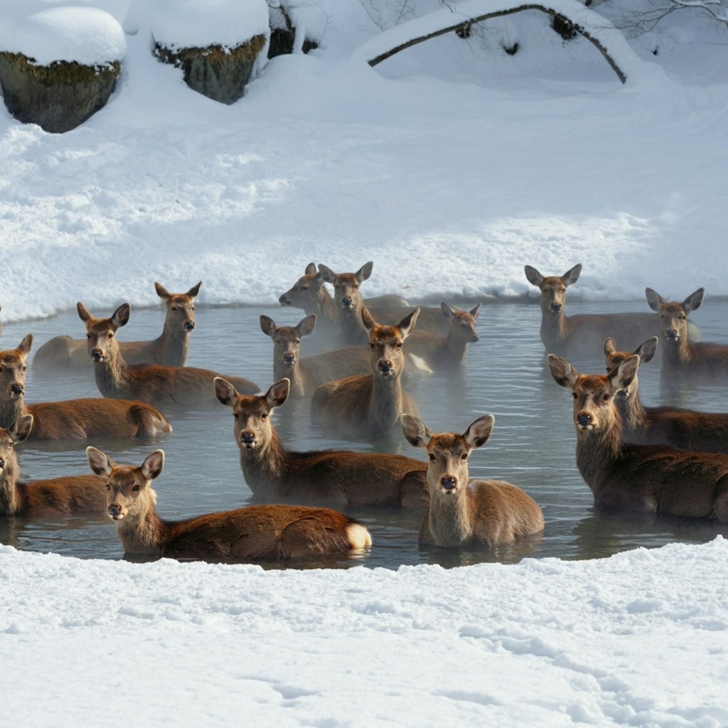 雪の秘湯巡り