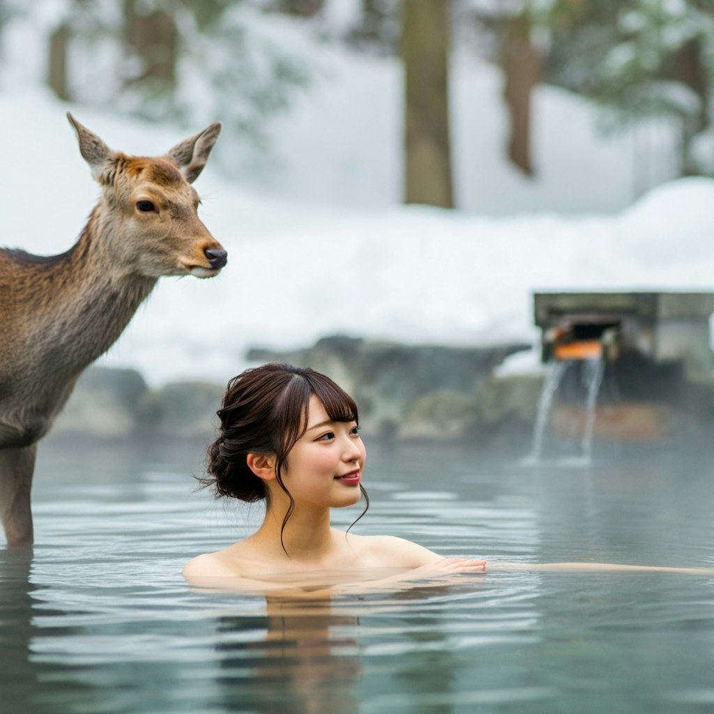 雪の秘湯巡り