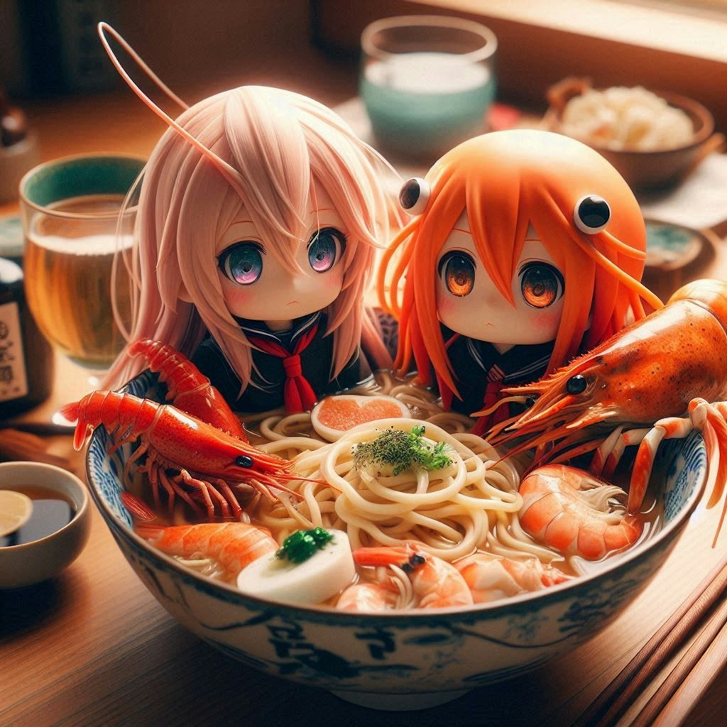 織姫と彦星が食べるseafood noodle