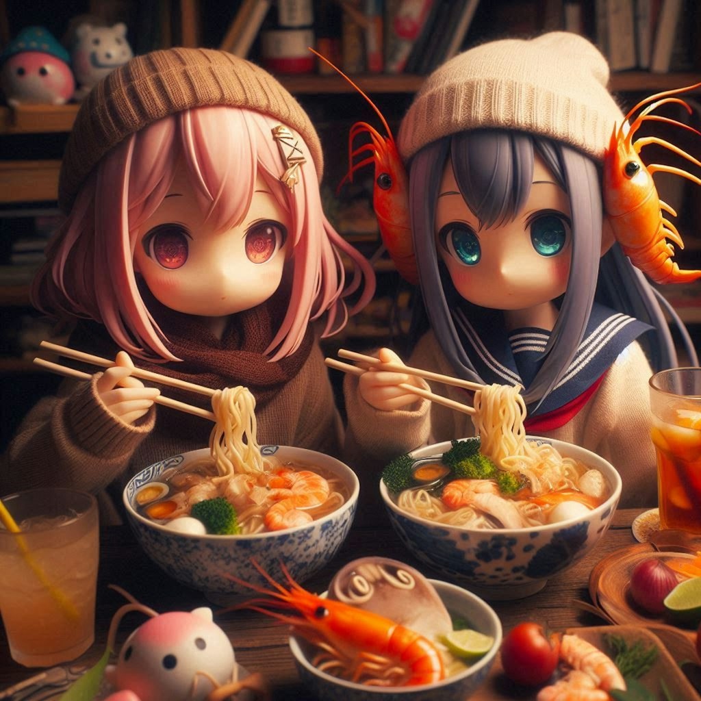 織姫と彦星が食べるseafood noodle