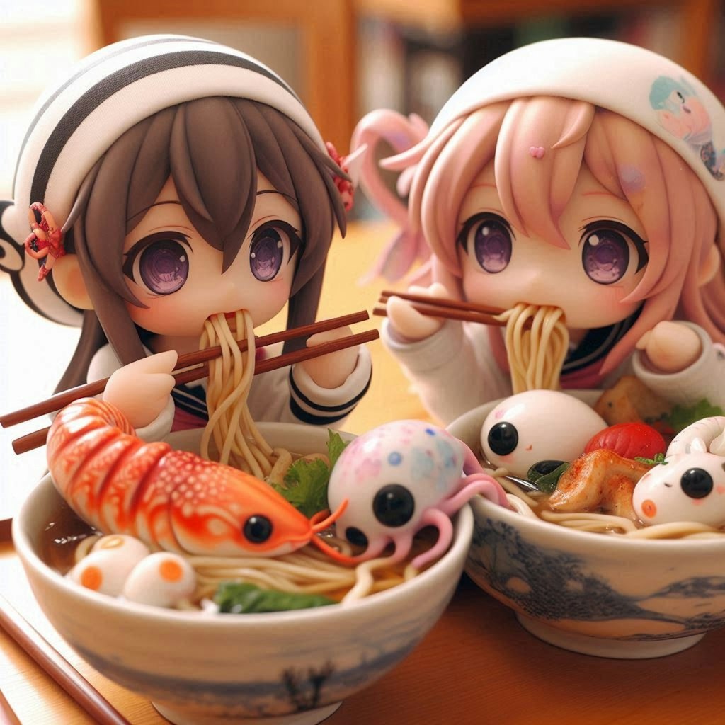 織姫と彦星が食べるseafood noodle