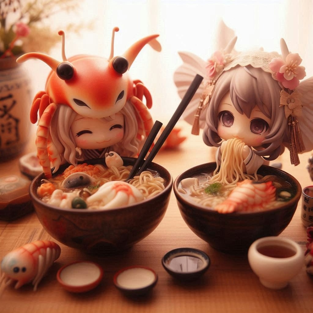 織姫と彦星が食べるseafood noodle