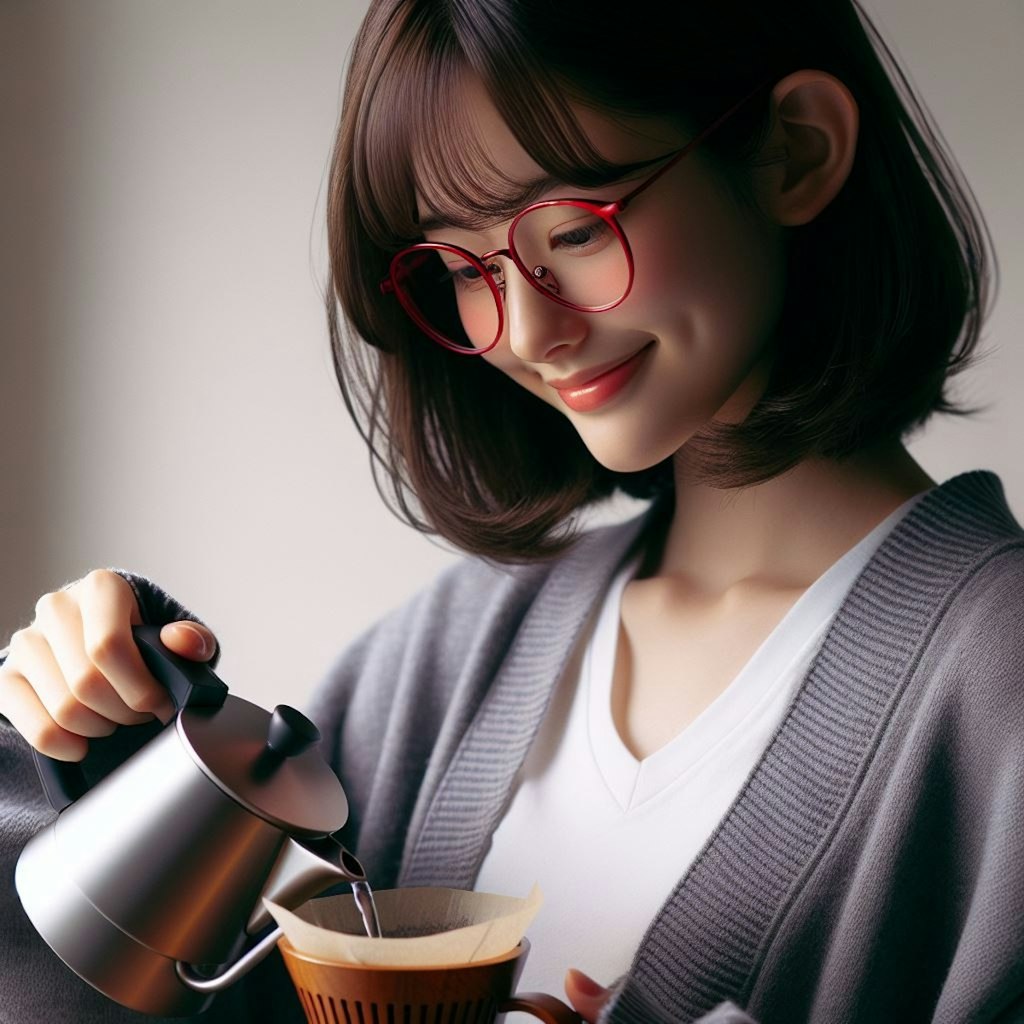 眼鏡女子 楓のコーヒータイム