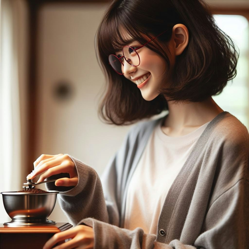 眼鏡女子 楓のコーヒータイム