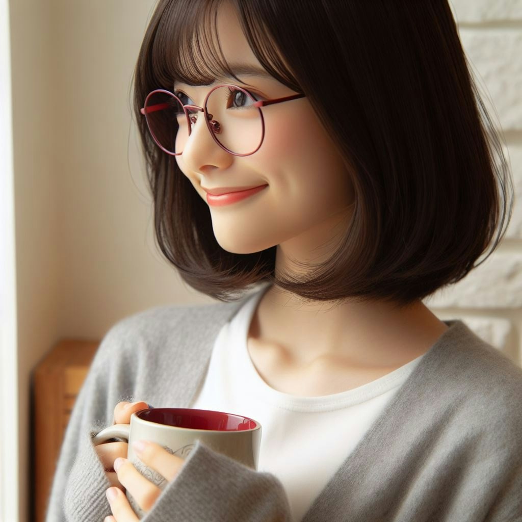 眼鏡女子 楓のコーヒータイム