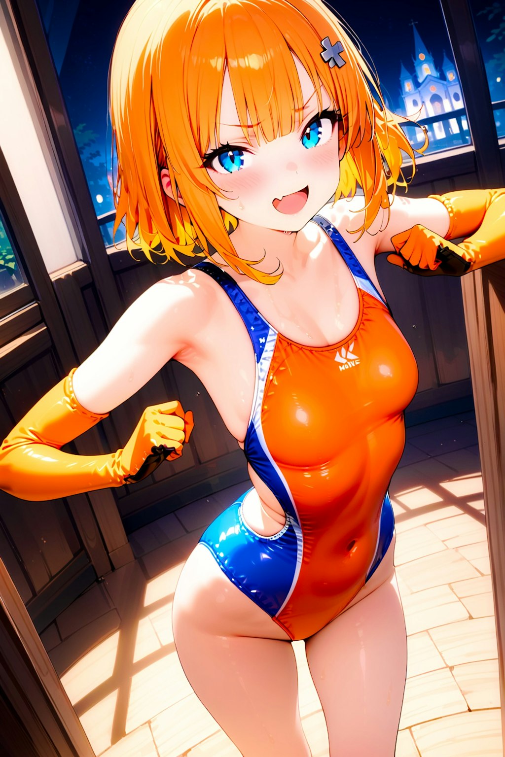 正義のちびっ子競泳水着ギャルヒロインちゃん！