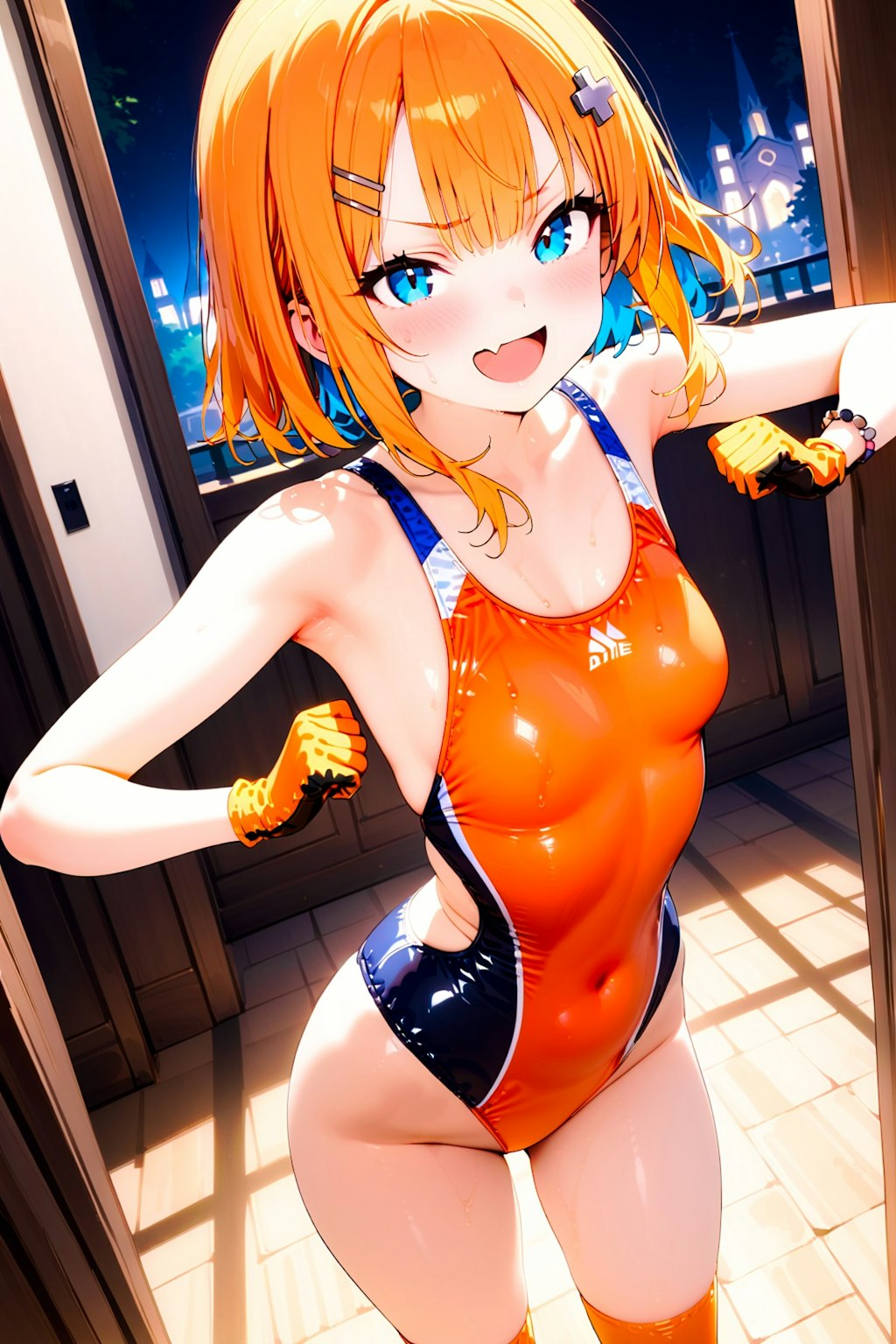 正義のちびっ子競泳水着ギャルヒロインちゃん！