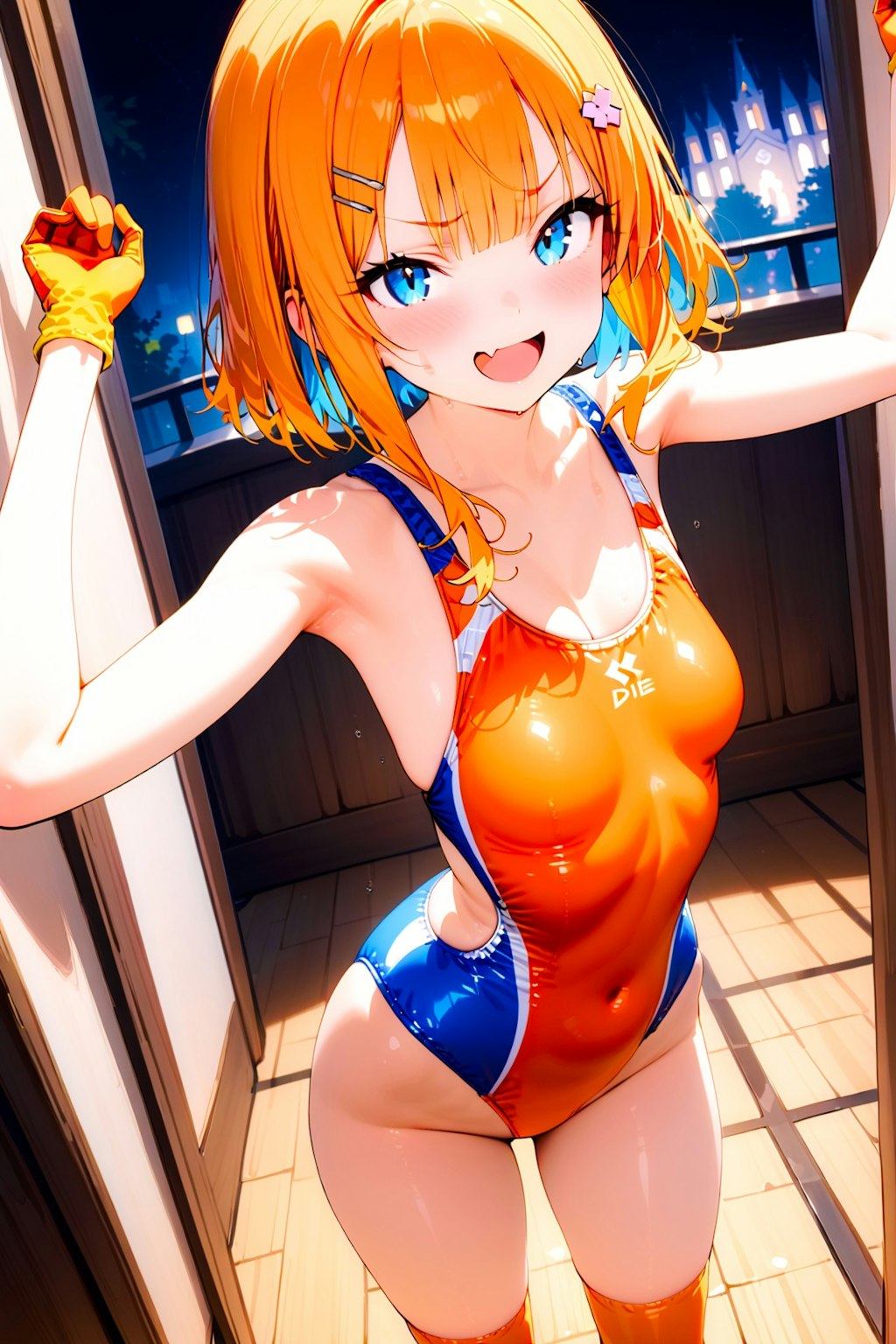 正義のちびっ子競泳水着ギャルヒロインちゃん！
