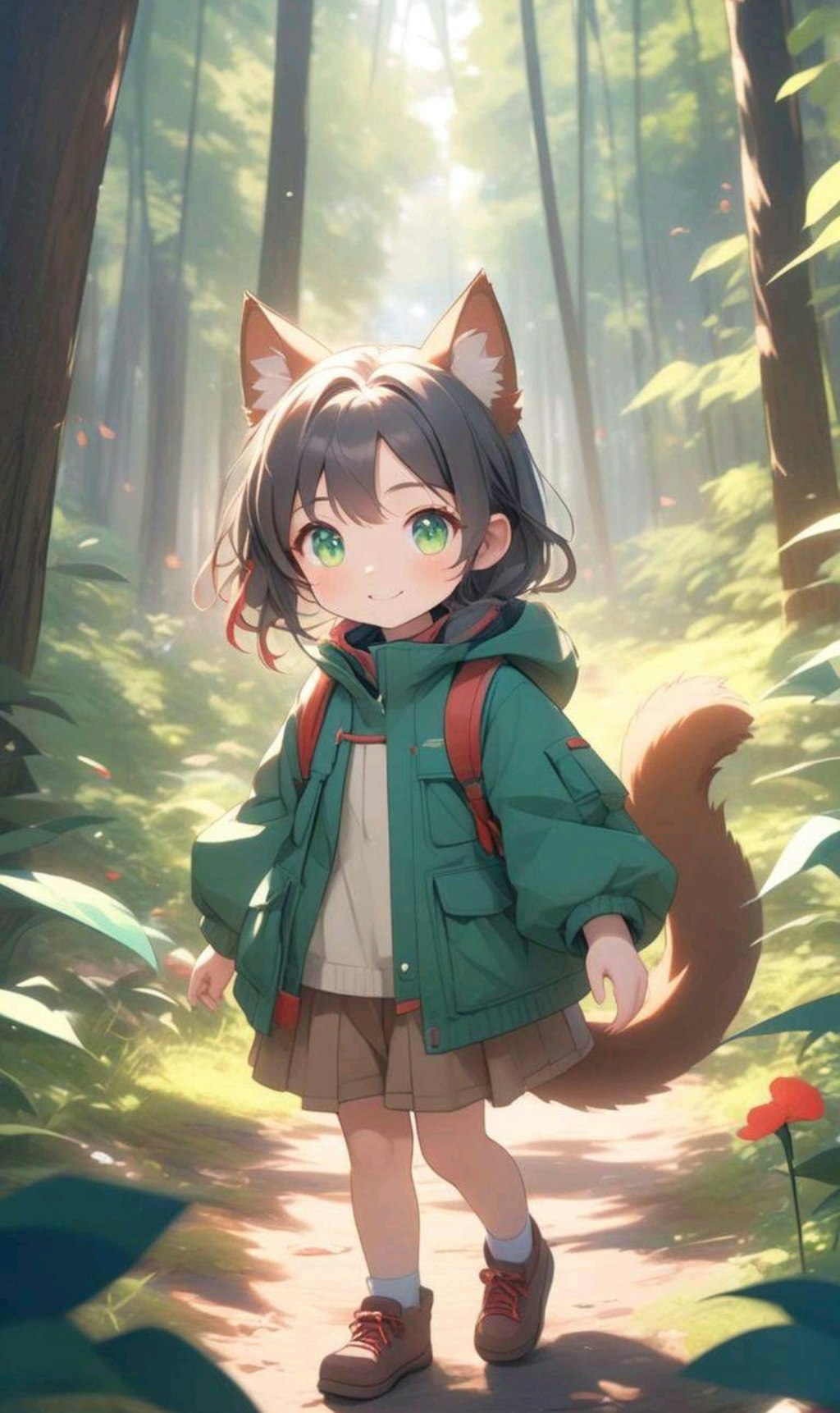 森の中の猫耳少女