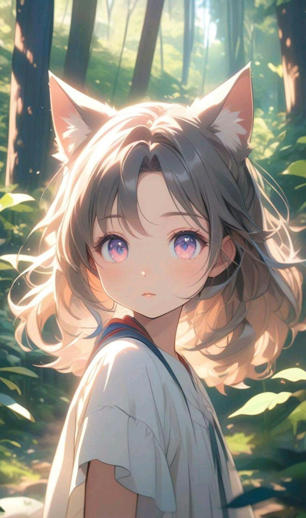 森の中の猫耳少女