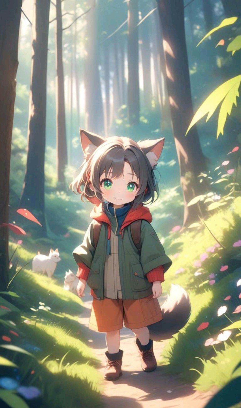 森の中の猫耳少女