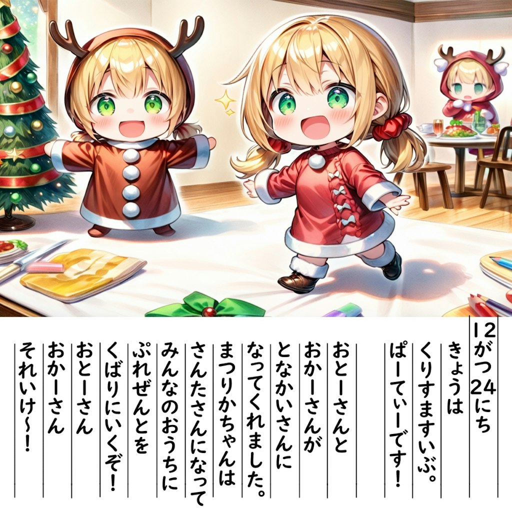 【絵日記】とうとうクリスマスイブです