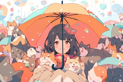 犬と雨と傘