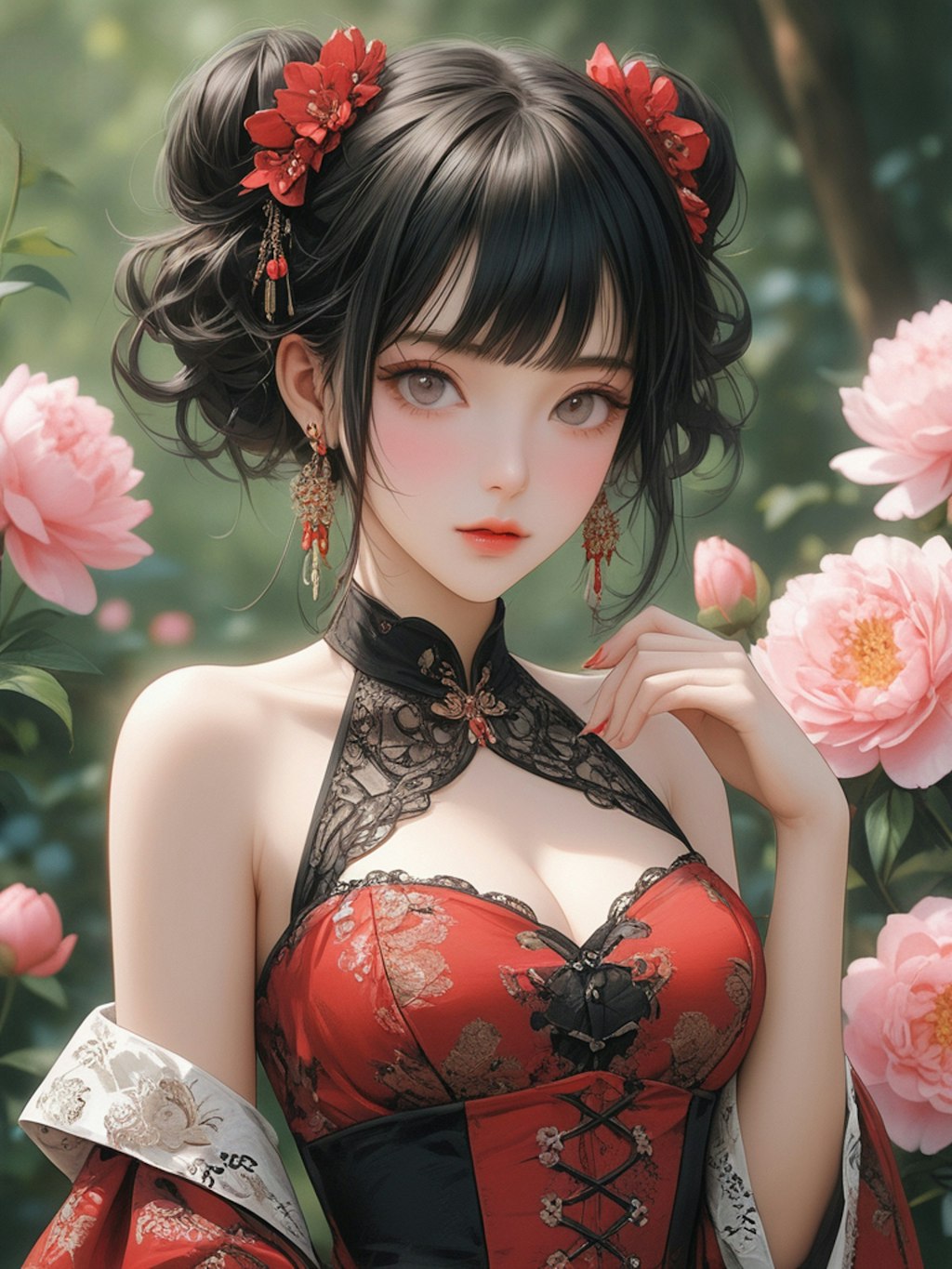 手描き自作イラスト/オリジナル/チャイナ姉妹4枚セット 小夜子🍒 on X: 