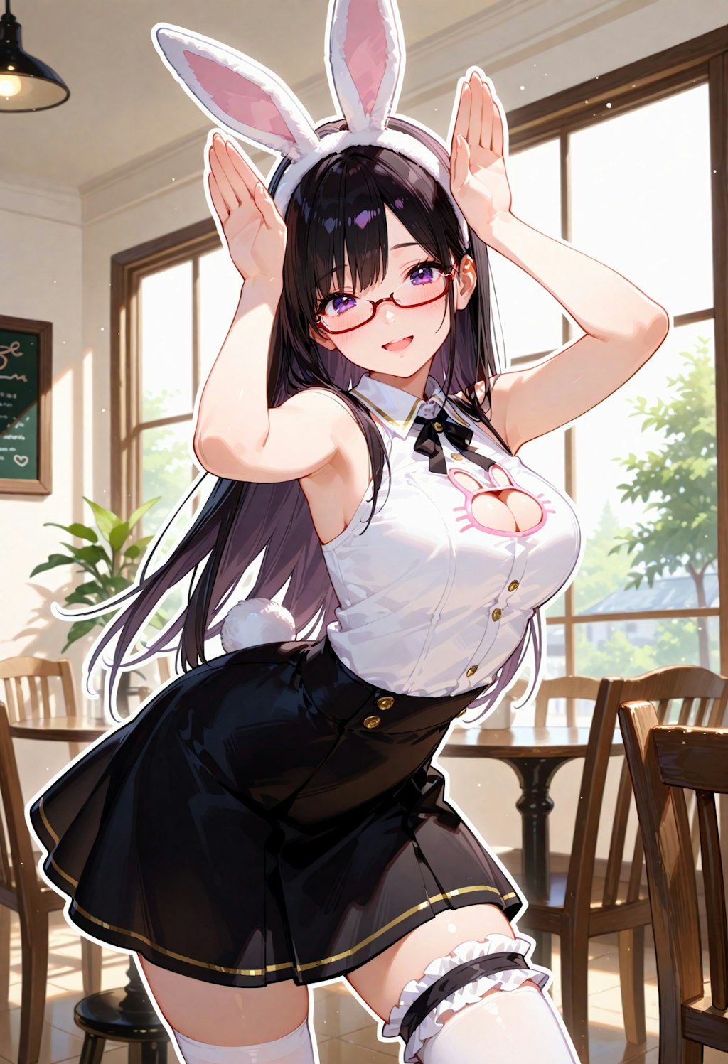 うさ耳メイドカフェ。