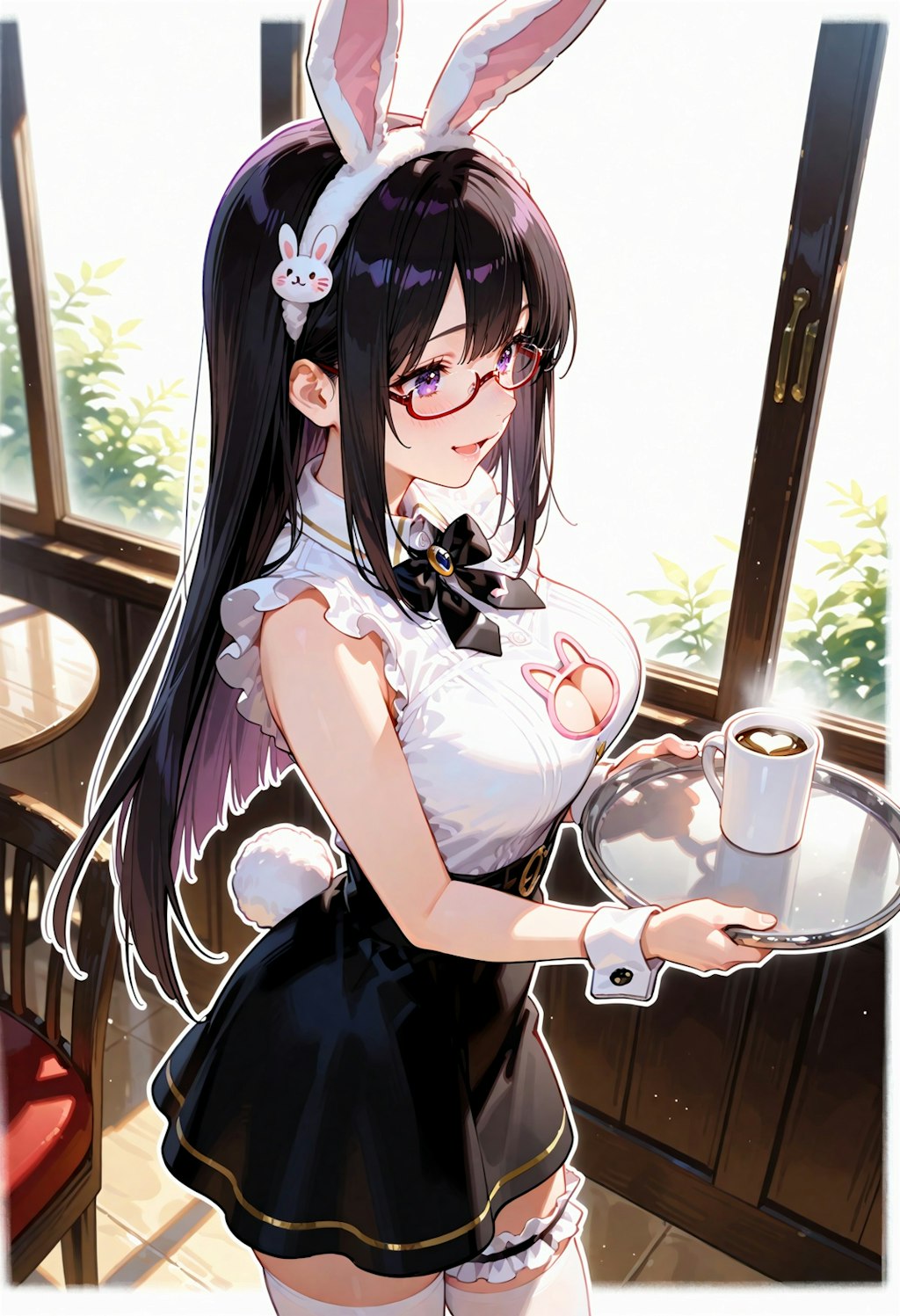 うさ耳メイドカフェ。