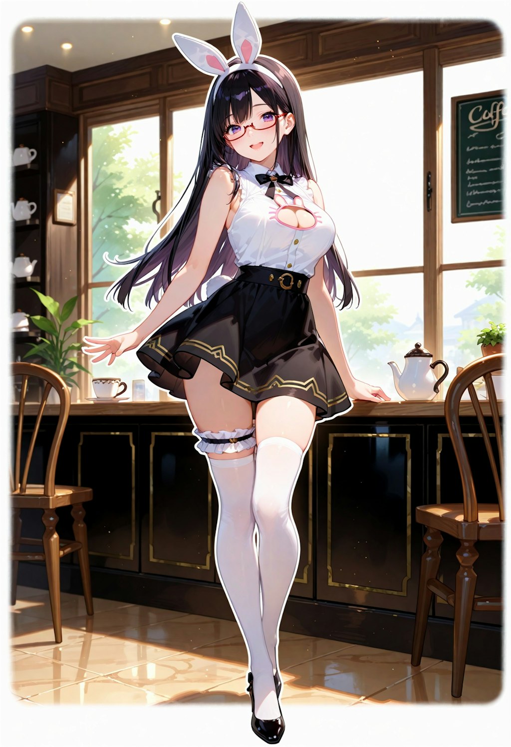 うさ耳メイドカフェ。