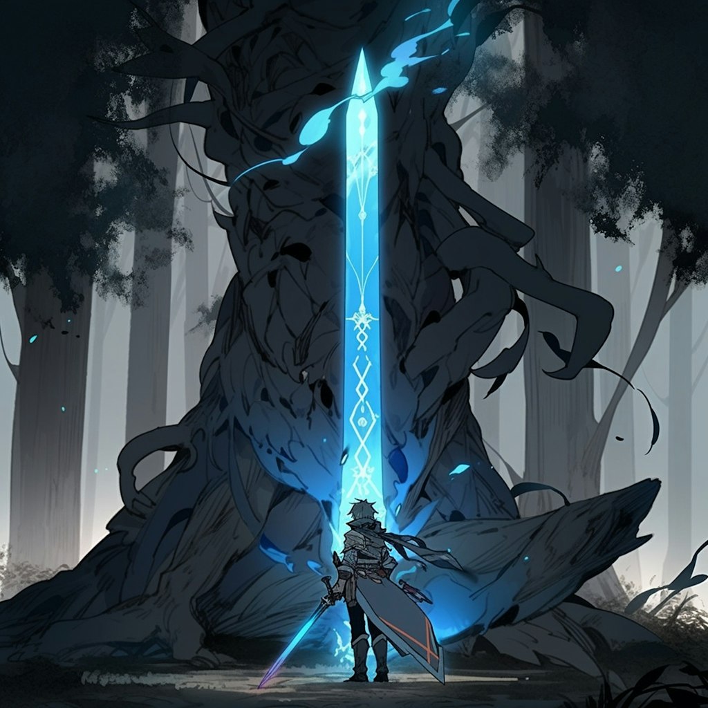 樹と蒼炎の剣