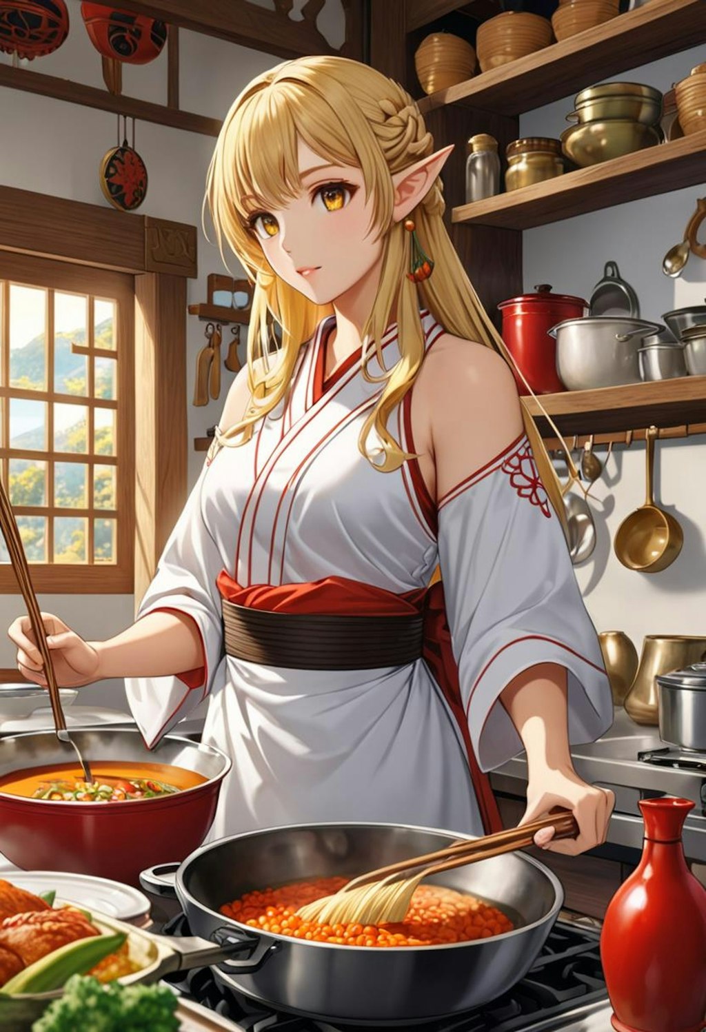 お料理巫女エルフ