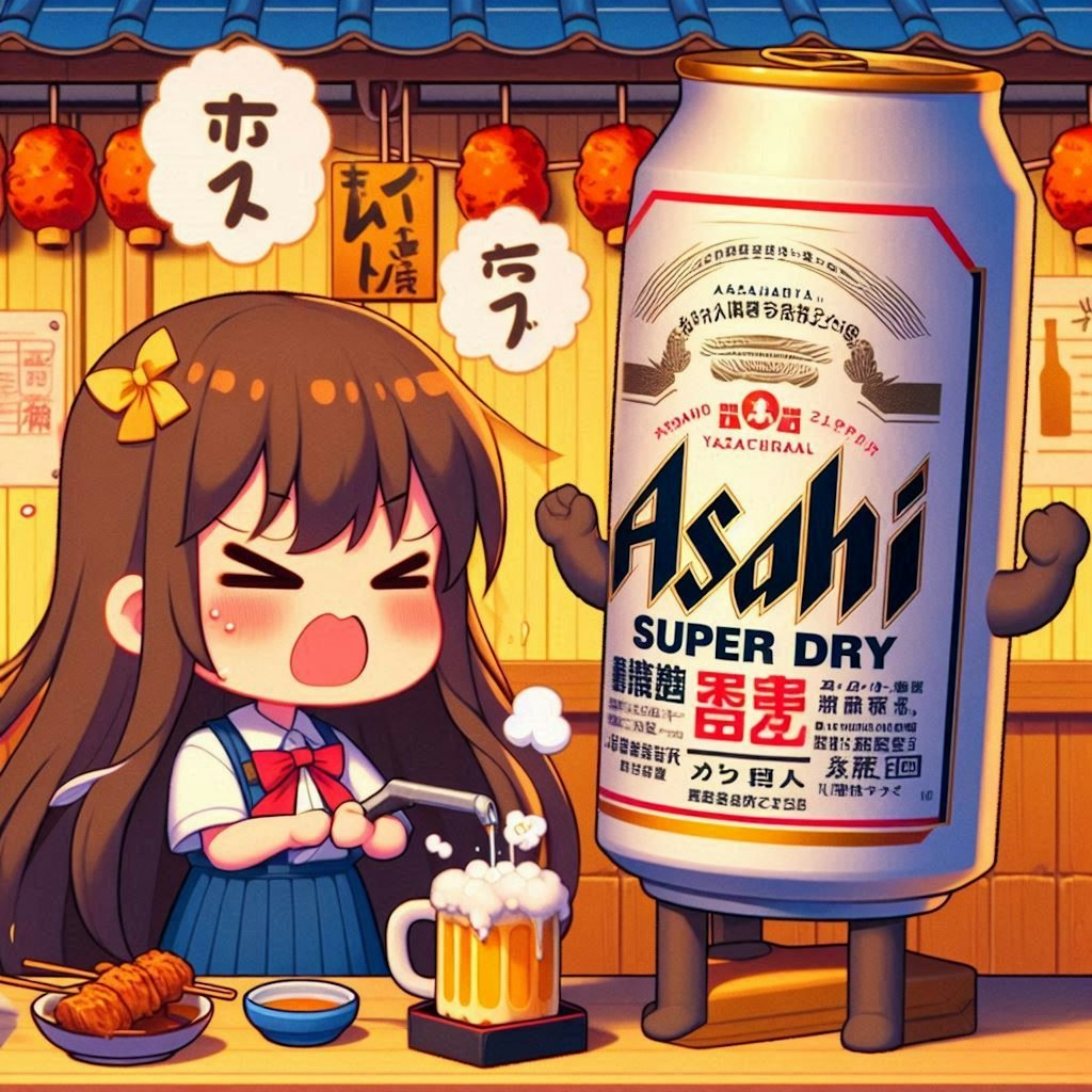 焼き鳥屋で愚痴る小さな女の子