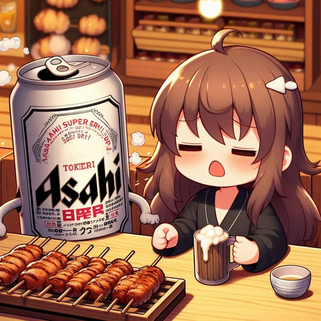 焼き鳥屋で愚痴る小さな女の子