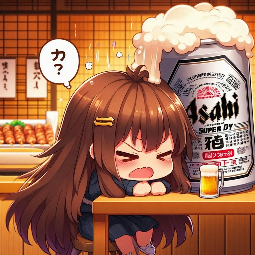 焼き鳥屋で愚痴る小さな女の子