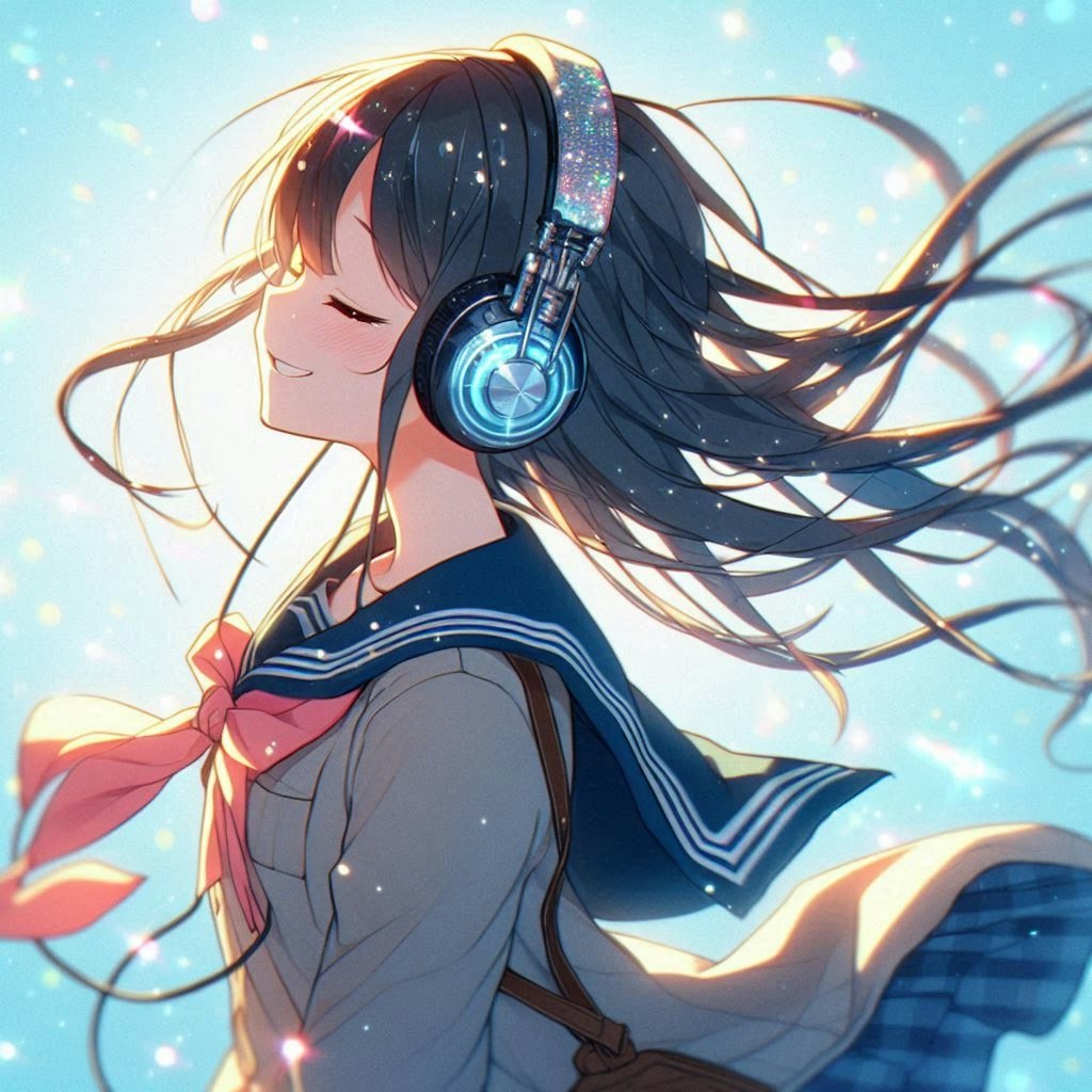 音楽の中の少女