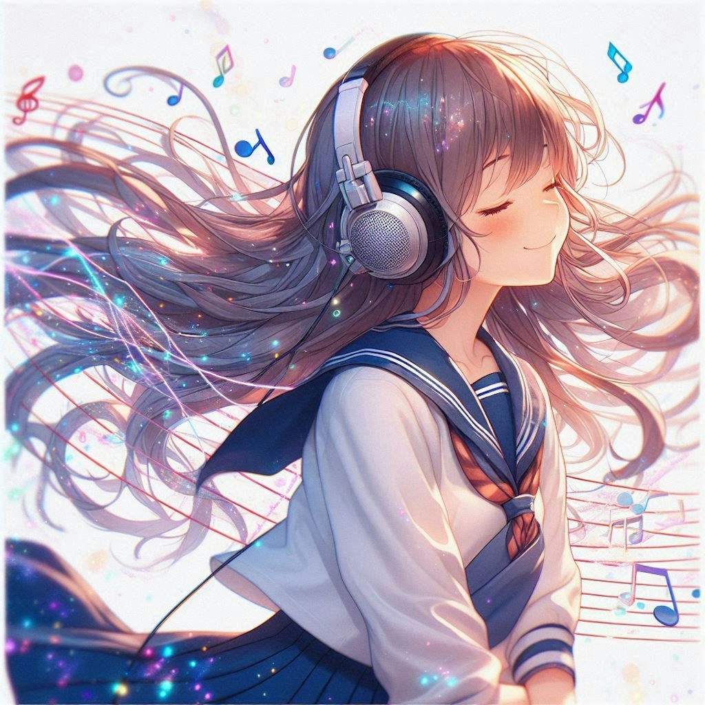 音楽の中の少女